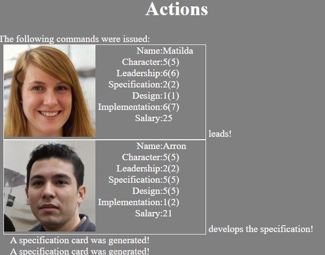 Image of Actions Performed
